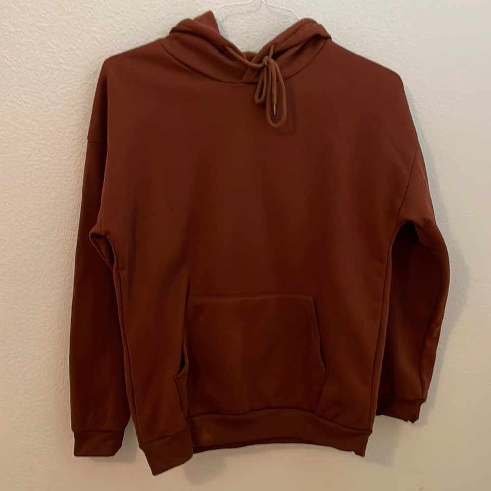 light brown shein hoodie
